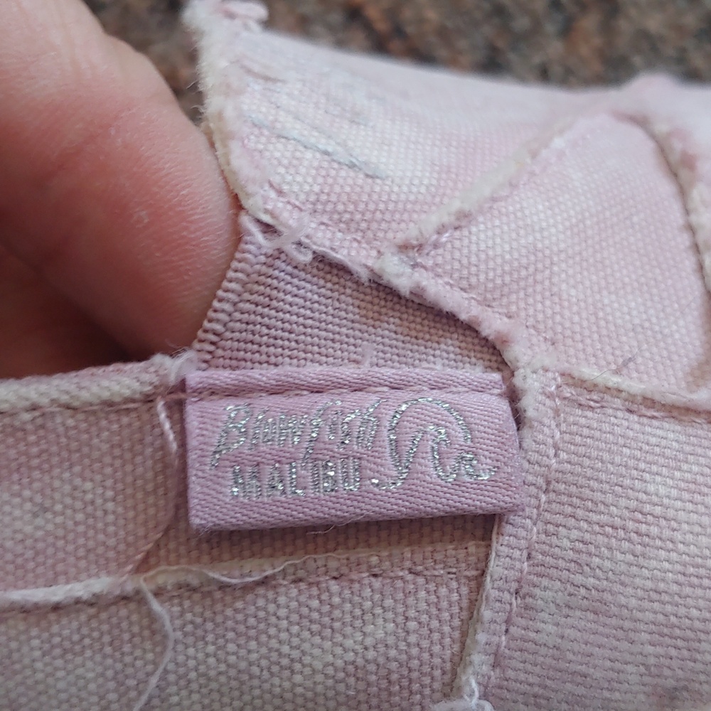 Blowfish Malibu Pink Slip-On Sneakers | Size 7 | Distressed Canvas - Picture 2 of 5